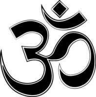 Om symbol. Used in meditations and rituals, as well as in spiritual and philosophical contexts to denote deep concepts being, harmony and divine unity. Religion of Buddhism and Hinduism. vector