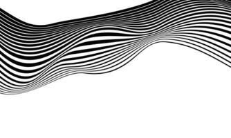 Black and white blank background abstract wavy curved lines vector