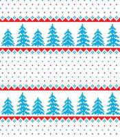 Christmas seamless pattern with trees and red and white dots vector
