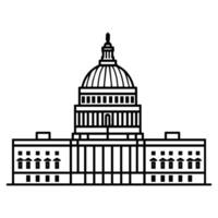 congress icon or modern line symbol. line art and icon design with bold outline. Black and white Pixel Perfect minimalistic symbol isolated white background. Silhouette simple thin sign vector