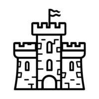 siege icon or modern line symbol. line art and icon design with bold outline. Black and white Pixel Perfect minimalistic symbol isolated white background. Silhouette simple thin sign vector