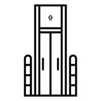 Elevator icon or modern line symbol. line art and icon design with bold outline. Black and white Pixel Perfect minimalistic symbol isolated white background. Silhouette simple thin sign vector