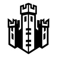 siege icon or modern line symbol. line art and icon design with bold outline. Black and white Pixel Perfect minimalistic symbol isolated white background. Silhouette simple thin sign vector