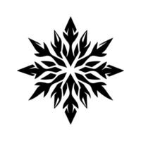 snowflake icon or modern line symbol. line art and icon design with bold outline. Black and white Pixel Perfect minimalistic symbol isolated white background. Silhouette simple thin sign vector