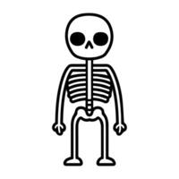 skeleton icon or modern line symbol. line art and icon design with bold outline. Black and white Pixel Perfect minimalistic symbol isolated white background. Silhouette simple thin sign vector