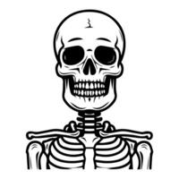 skeleton icon or modern line symbol. line art and icon design with bold outline. Black and white Pixel Perfect minimalistic symbol isolated white background. Silhouette simple thin sign vector