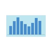 Bar chart icon. Flat chart related icon for web and mobile applications. Business graph icon. Flat illustration of business graph icon for web design vector