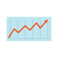 Bar chart icon. Flat chart related icon for web and mobile applications. Business graph icon. Flat illustration of business graph icon for web design vector