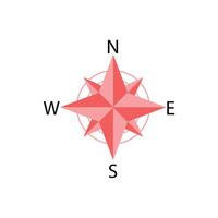 Compass icon in flat style illustration on white background. Navigation business concept. design elements illustration of wind direction indicators. North, south, east, west vector