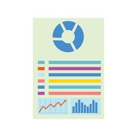 Chart icon isolated on white background for your web and mobile app design, Illustration of a sheet of paper with a graph on a white background. Illustration of a business report vector