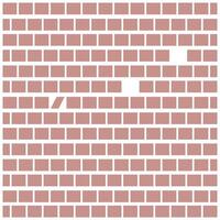 Grid, mesh, lattice, grating with distort, deform effect. Distortion, stock illustration. Geometric pattern with black and white squares. Seamless abstract Brick wall background vector