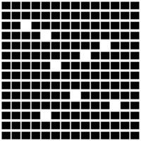 Grid, mesh, lattice, grating with distort, deform effect. Distortion, stock illustration. Geometric pattern with black and white squares. Seamless abstract Brick wall background vector