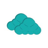 Clouds icon in isometric 3d style on a white background. Illustration of dark clouds, overcast clouds, weather signs that it will rain vector