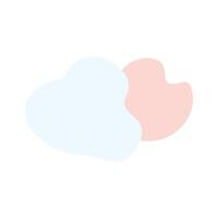 clouds flat style icon design, Weather sky nature climate and meteorology theme illustration. cloud background illustration element design with soft colors vector