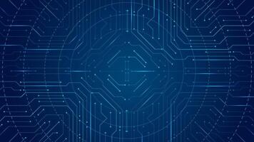 Circuit board in modern technology or Artificial intelligence AI. Computer machine learning editable vector