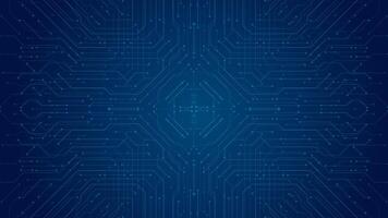 Modern technology circuit board or Artificial intelligence AI. Computer machine learning editable vector