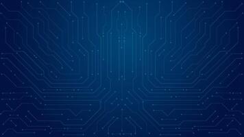 Modern technology circuit board or Artificial intelligence AI. Computer machine learning editable vector