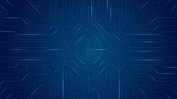 Modern technology circuit board or Artificial intelligence AI. Computer machine learning editable vector