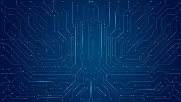 Circuit board in modern technology or Artificial intelligence AI. Computer machine learning editable vector