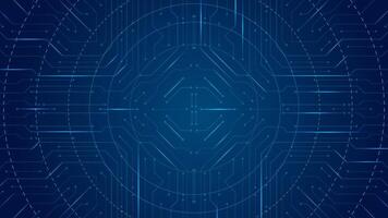 Modern technology circuit board or Artificial intelligence AI. Computer machine learning editable vector