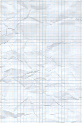 White clean crumpled checkered paper