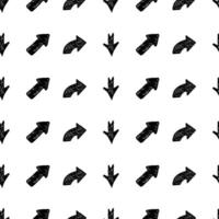 Seamless pattern with black hand drawn arrows vector