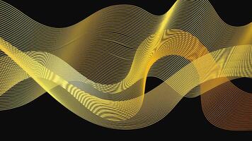 Abstract backdrop with luxury golden waves vector