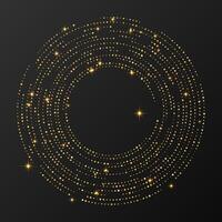 Abstract gold glowing halftone dotted background vector