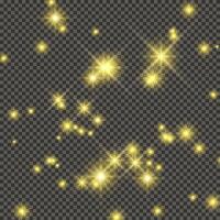 Gold backdrop with stars and dust sparkles vector