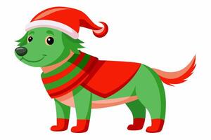 Adorable Christmas Dog Graphics for Holiday Design Projects Ideal for Logos, Illustrations, Gift Tags, and Unique Seasonal Branding to Add Festive Cheer to Your Creative Work vector