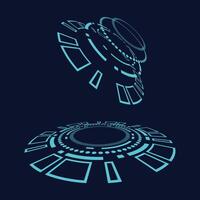 sci fi circle frame modern user interface element Technology futuristic vector