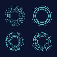 sci fi circle frame modern user interface element Technology futuristic vector