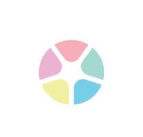 info graphics template powerpoint with circle element pastel color vector