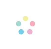 template infographic with dot circle pastel color vector