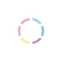 template info graphics powerpoint with circle pastel color vector