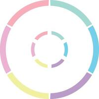 info graphics template powerpoint circle element with pastel color vector