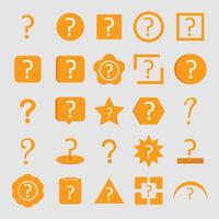 collection of question mark icons with different shapes vector