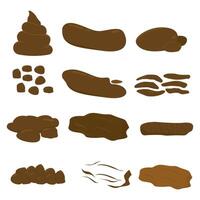 collection of feces of different shapes vector