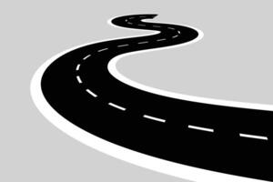 road path Curved perspective design vector