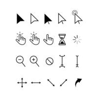 Mouse Cursor set Flat design vector