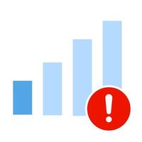 Lost Connection icon, no signal vector
