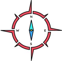 Compass for navigation symbol icon vector
