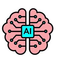 Artificial Intelegence icon, future technology vector