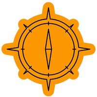Compass for navigation symbol icon vector