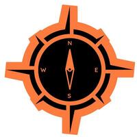 Compass for navigation symbol icon vector