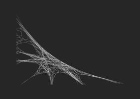 Old spooky cobweb abstract frame realistic icon. Traditional Halloween holiday spooky decoration 3d object illustration on black vector