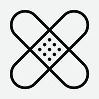 Plaster icon in line style vector