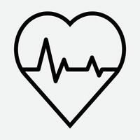 Heart icon in line style vector