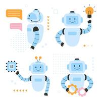 AI assistant chatbot set vector