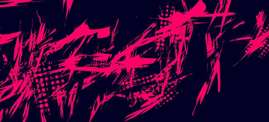 Abstract background with pink, black, and white geometric shapes.